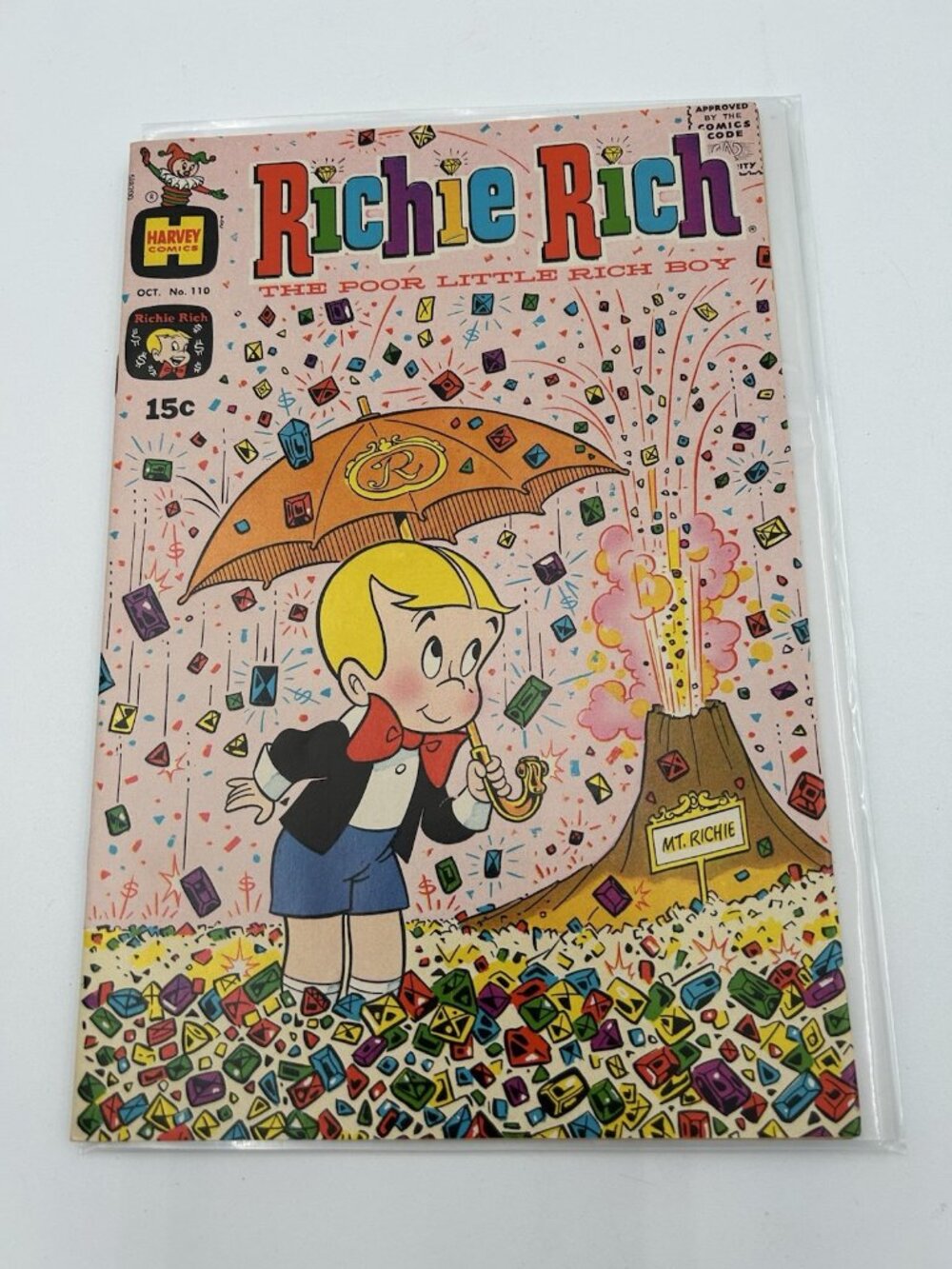 RICHIE RICH #110 The Poor Little Rich Boy, Harvey Comics Oct 1971 Hi Grade Comic